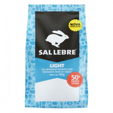 Sal Lebre Light Refinado Iodado Teor De Sódio Reduzido 500g