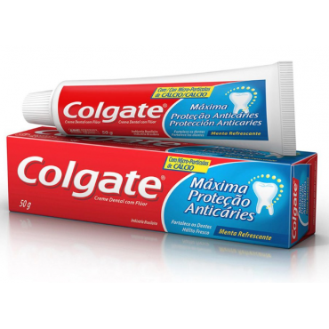 Creme Dental Colgate Máxima Proteção Menta Refrescante 50g