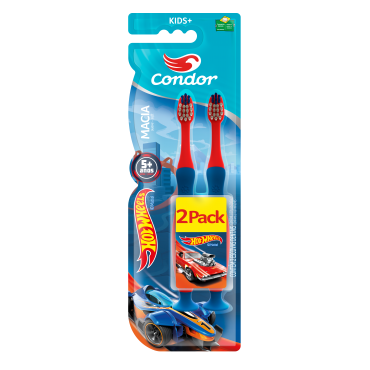 Escova Denta Infantil Hot Wheels Suave Condor 1und.