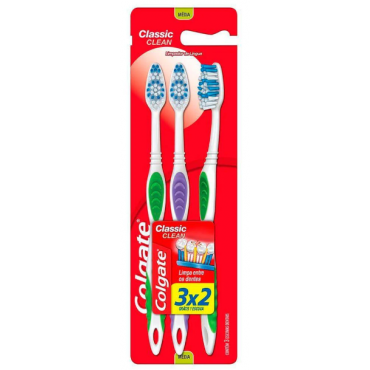 Escova Dental Colgate Classic Clean Macia 3x2