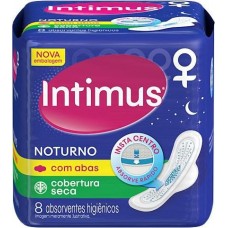 Absorventes Intimus Gel Noturno Seca Com Abas 8und