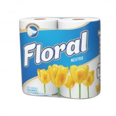 Papel Higiênico Floral Neutro  4 Rolos.