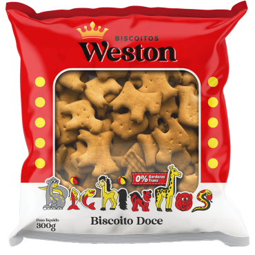Biscoito Doce Animais Sabor Baunilha Weston 300g