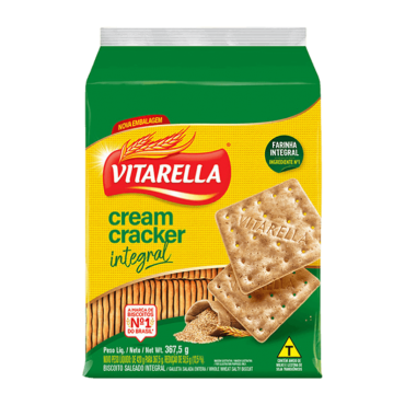 Biscoito Vitarella Cream Cracker Integral 367g