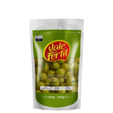 Azeitonas Verdes Com Caroço Vale Fértil Sachê 200g