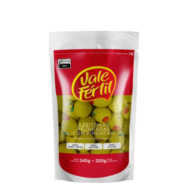 Azeitonas Verdes Com Pimentão Vale Fértil Sachê 250g