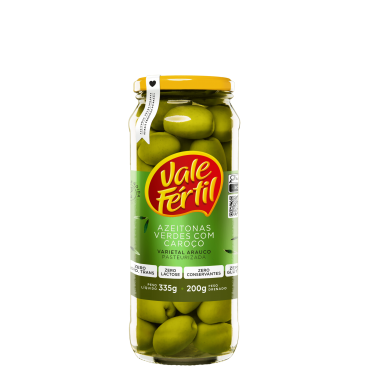 Azeitonas verdes com Caroço Vale Fértil Vd 335g