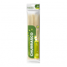 Espetos De Bambu Para Churrasco 30cm 50unds.