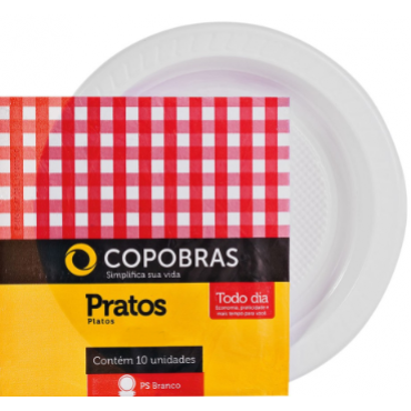 Prato Raso Copobras 17,5cm 10unid