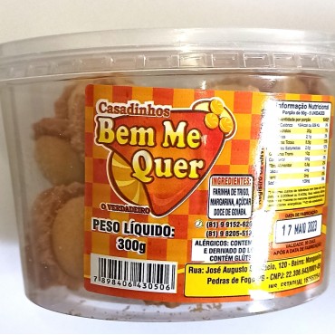 Biscoito Amanteigado Casadinhos Rosquinha Bem Me Quer 300g