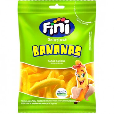 Bala De Gelatina Fini Bananas 90g
