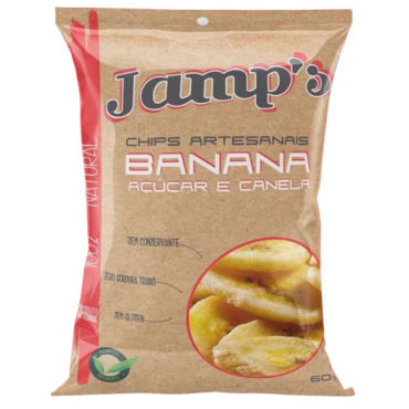 Chips de Banana Açúcar e Canela Jamp's 60g