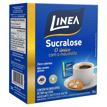 Adoçante Linea em Pó Sucralose 50 Envelopes 500mg