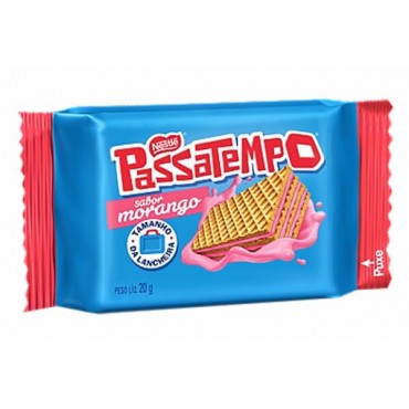Biscoito Wafer Morango Passatempo 20g