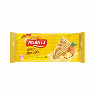 Biscoito Wafer Vitarella Abacaxi 80g