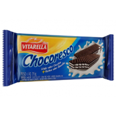 Biscoito Wafer Vitarella Chocoresco Chocolate e Baunilha 80g