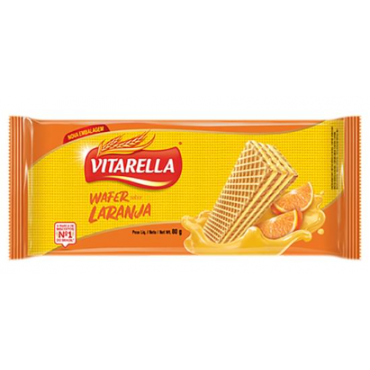 Biscoito Wafer Vitarella Laranja 80g
