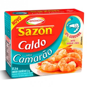 Caldo Sazon em Pó Camarão Caixa 37,5g