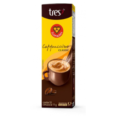 Cápsula 3 Corações Café Cappuccino Classic 10 Und.