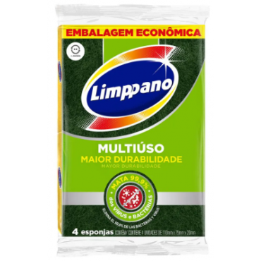 Esponja de Limpeza Multiuso Limppano 4und.