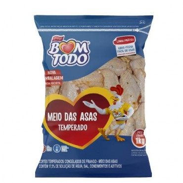 Meio da Asa Temperado Bom Todo 1Kg