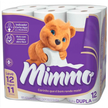 Papel Higiênico Folha Dupla Neutro Mimmo C12 30m