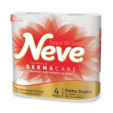 Papel Higiênico Neve Folha Dupla Neutro 4 Rolos 30M 