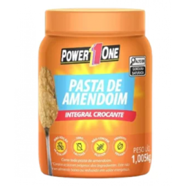 Pasta de Amendoim Integral Crocante PowerOne 1.005Kg