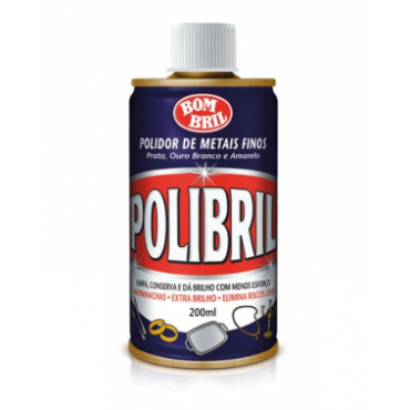 Polidor De Metais Finos Polibril 200ml Ouro Prata
