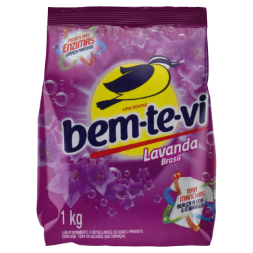 Sabão em Pó Bem-te-vi Lavanda 800g