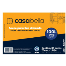 Saco de Lixo Casabella Preto 100L