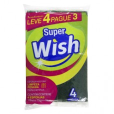 Esponja Wish Multiuso com 4 unidades