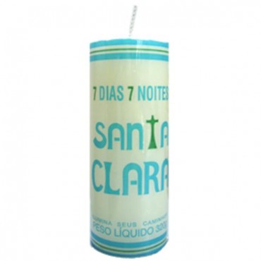 Vela de 7 Dias e 7 Noites Santa Clara 250g