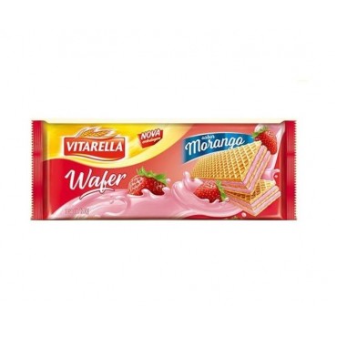 Biscoito Wafer Vitarella Morango 80g