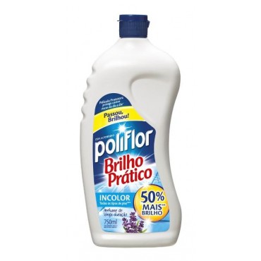 Cera Incolor Brilho Prático Poliflor 750ml