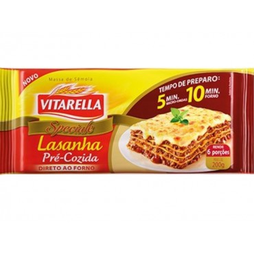 Macarrão Lasanha Vitarella Pré Cozida 200g