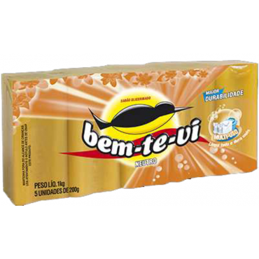 Sabão em Barra Bem-te-vi Neutro 900g