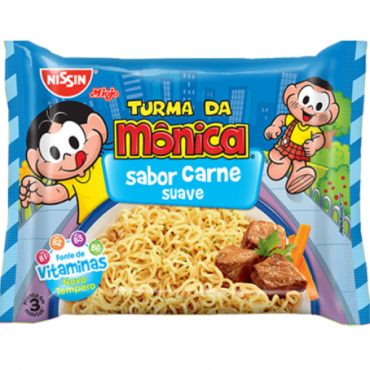 Macarrão Instantâneo Nissin  Mônica Carne Suave 80g
